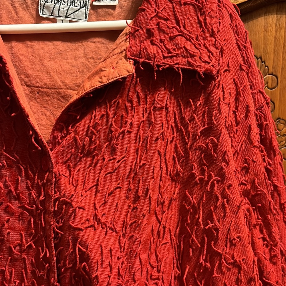 Red Short Jacket With String Design - image 2